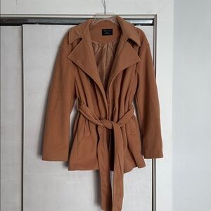Love Tree Camel Belted Trench Coat